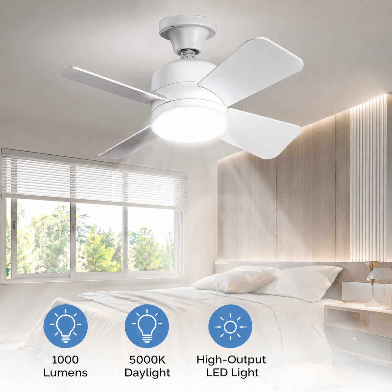 2-in-1 Socket Ceiling Fan & LED Light with Remote 💡🌀