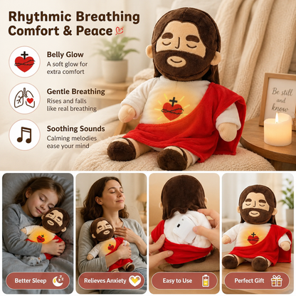 Soothing Breathing Jesus Plush Toy 🕊️✨
