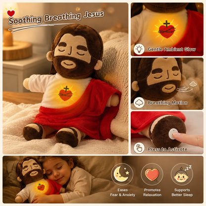 Soothing Breathing Jesus Plush Toy 🕊️✨