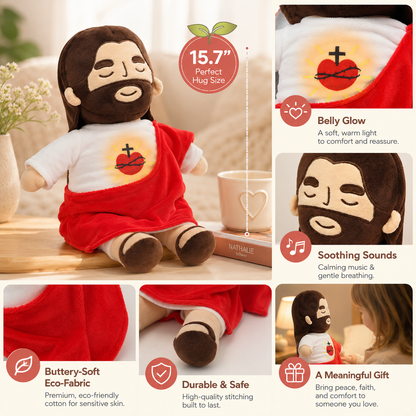 Soothing Breathing Jesus Plush Toy 🕊️✨