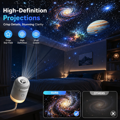 Compact USB Starry Night Light Projector ✨🌌
