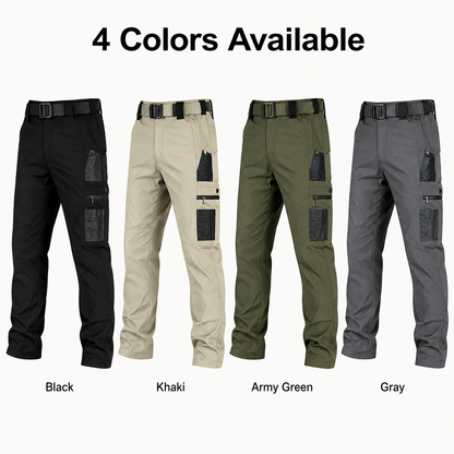 Men’s Waterproof Tactical Work Pants – Multi-Pocket Outdoor Hiking & Casual Pants