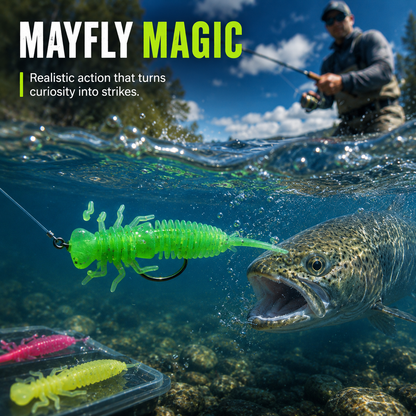 Realistic Mayfly Larva Soft Fishing Bait (20-Pack) 🎣🐛