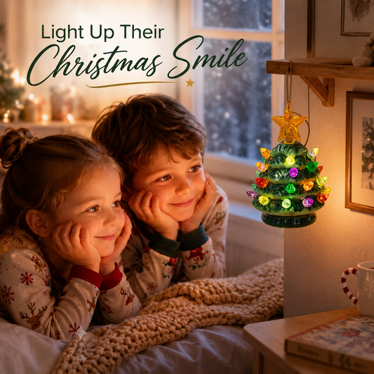 🎄 Vintage Glow Mini Christmas Tree