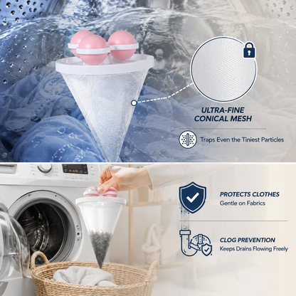 Reusable Floating Washing Machine Lint & Hair Filter Bag