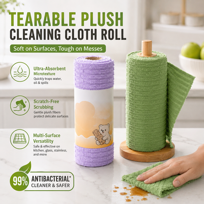 Tearable Plush Cleaning Cloth Roll