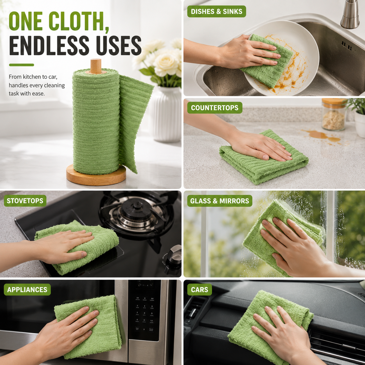 Tearable Plush Cleaning Cloth Roll