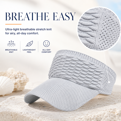 Women's Open-Top Knit Sun Visor Hat