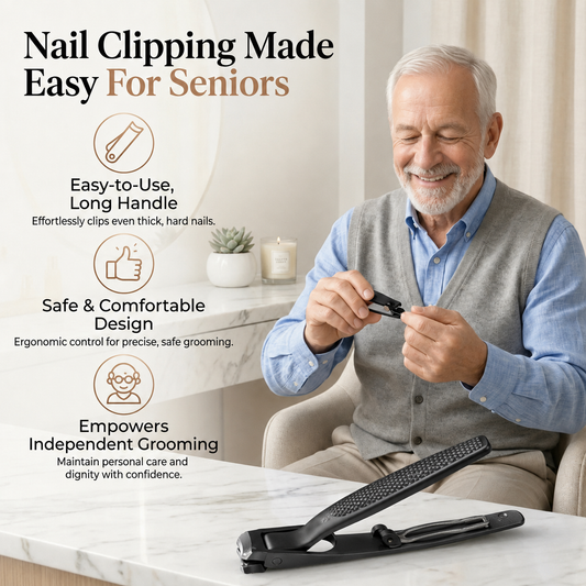 🎉 2026 Sale — Over 50,000 Sold! ✂️ Black Curved Nail Clipper – Ergonomic & Easy for Seniors 🖤