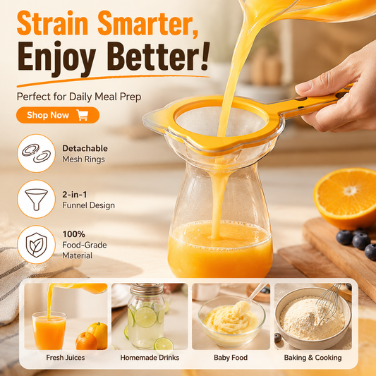 Detachable Fine Mesh Funnel Strainer
