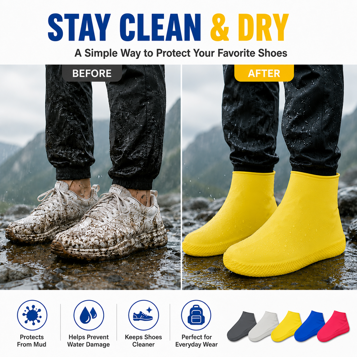 Silicone Waterproof Rain Shoe Covers