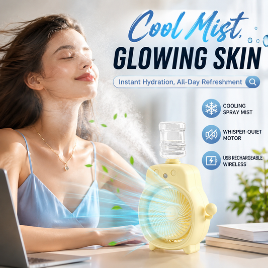 Portable Desk Misting Fan & Mini Humidifier