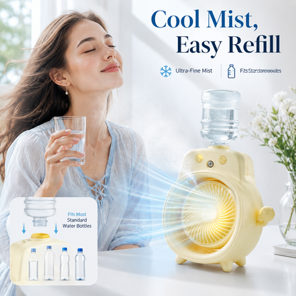 Portable Desk Misting Fan & Mini Humidifier
