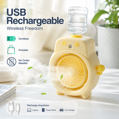 Portable Desk Misting Fan & Mini Humidifier