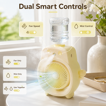 Portable Desk Misting Fan & Mini Humidifier