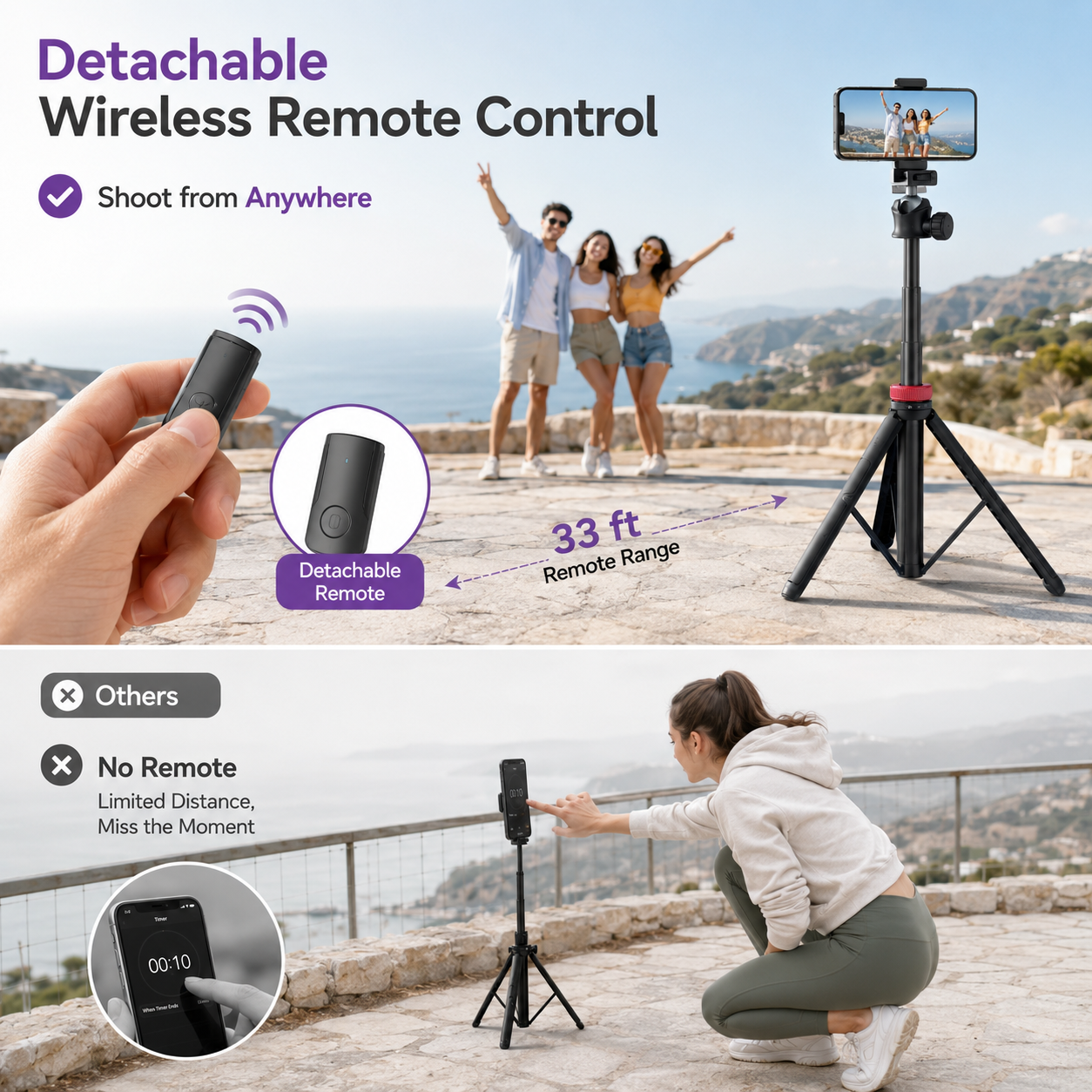 63-Inch Extendable Selfie Stick Tripod