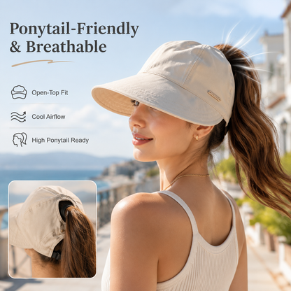Women's Wide Brim Sun Visor Hat