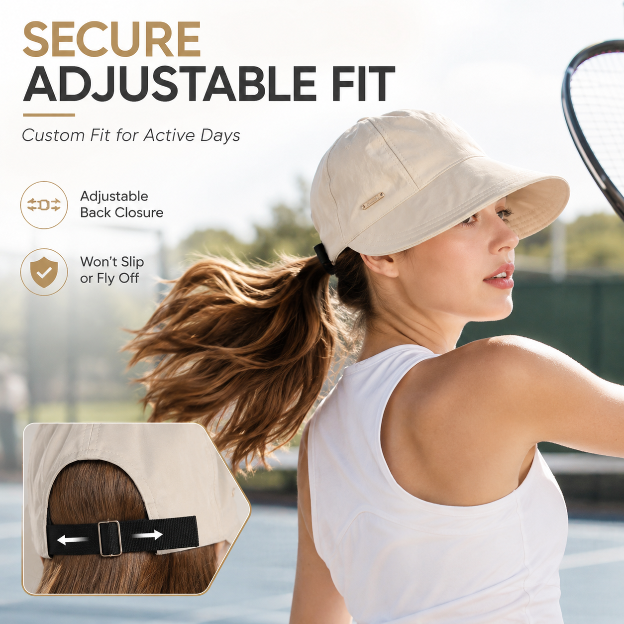 Women's Wide Brim Sun Visor Hat