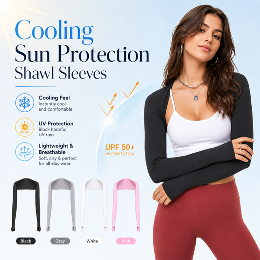 Cooling Sun Protection Shawl Sleeves - Perfect for driving, golf, cycling, and hiking🚴‍♀️🏌️‍♀️
