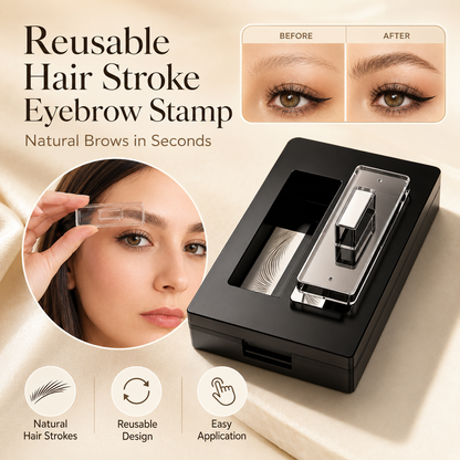 ✨ Reusable Hair-Stroke Eyebrow Stamp – Natural Waterproof Brows in Seconds