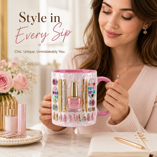 Personalized 3D-Illusion Nail Artist Accent Mug
