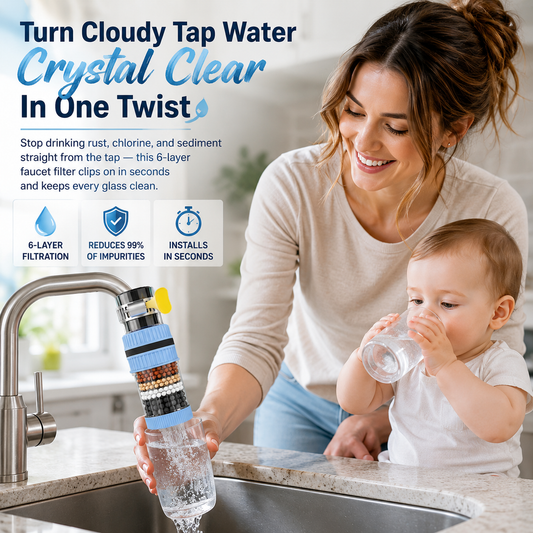 🛡️ UltraGuard 6X Faucet Filter | Removes 99% Lead & Chlorine Instantly