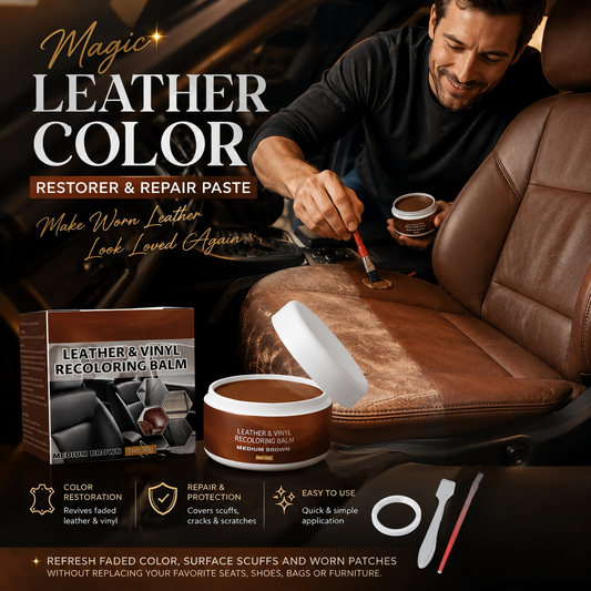 Magic Leather Color Restorer & Repair Paste for Couches, Car Seats and Bags