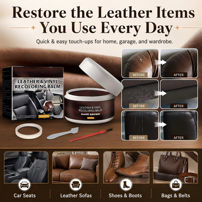 Magic Leather Color Restorer & Repair Paste for Couches, Car Seats and Bags