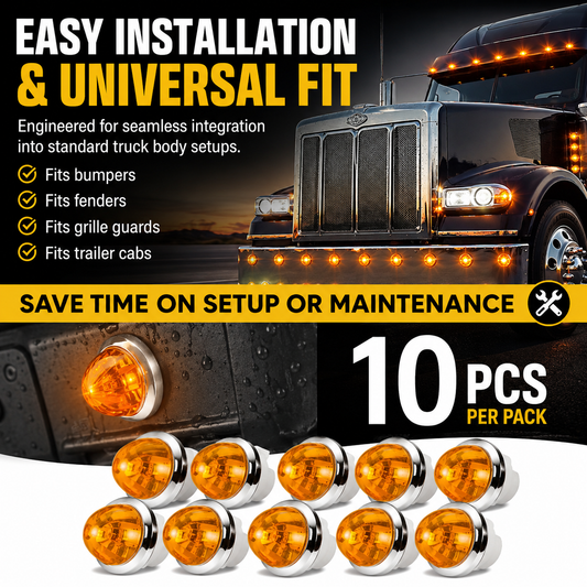 LED Watermelon Side Marker Lights 12V-24V Truck Trailer