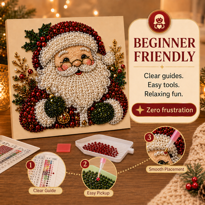 3D Sparkling Pearl &amp; Crystal Santa Claus Art Kit🎅