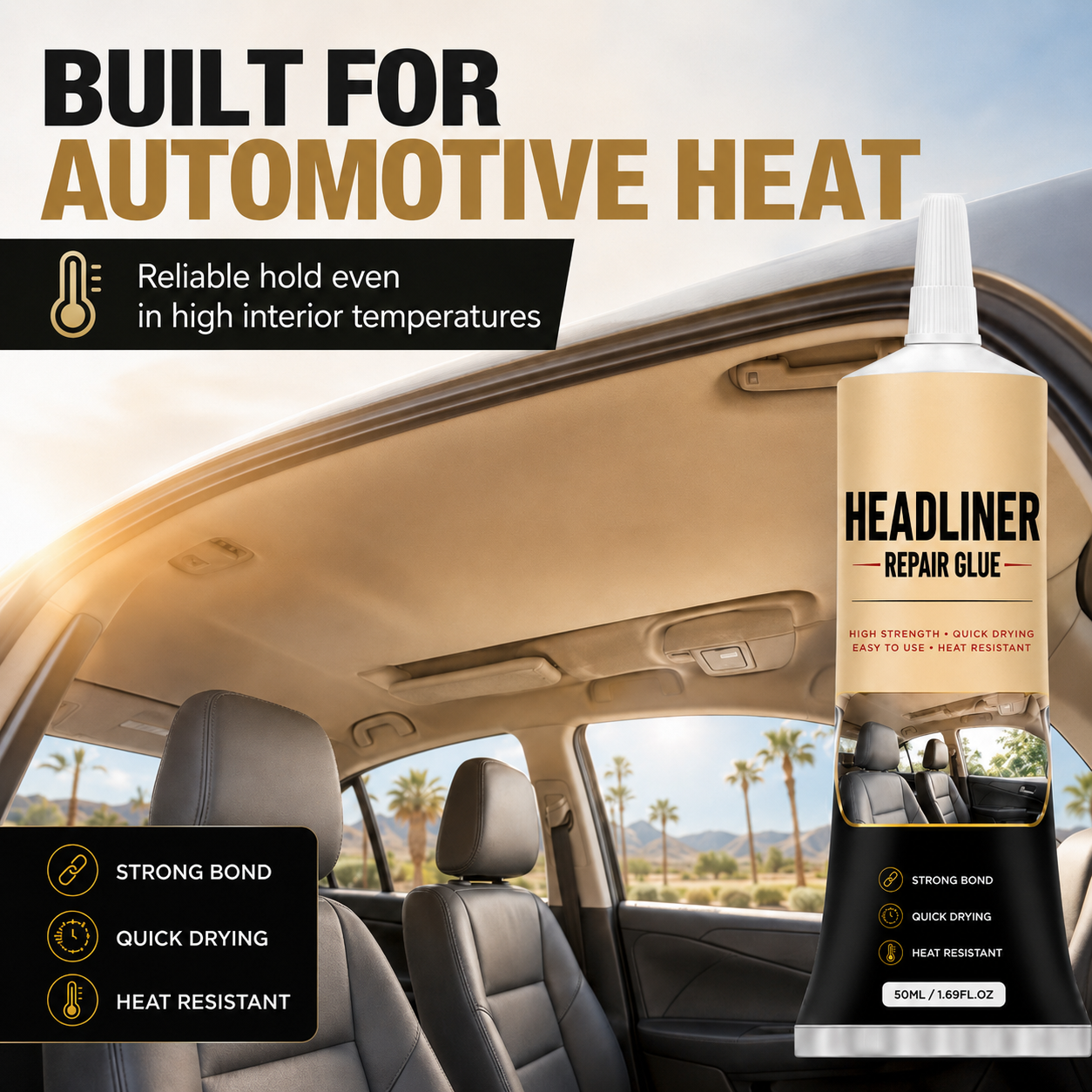 🚗 Ultimate Car Headliner Repair Glue (50ml)