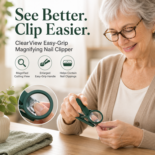 🔍 ClearView Easy-Grip Magnifying Nail Clipper