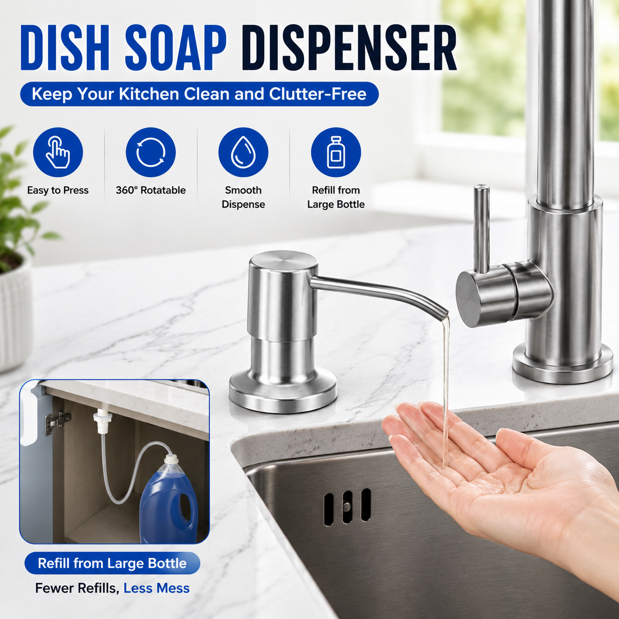 Kitchen Sink Dish Soap Dispenser