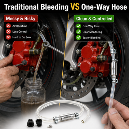 🔥HOT SALE🔥Car Brake Bleeder Hose Kit with One Way Check Valve