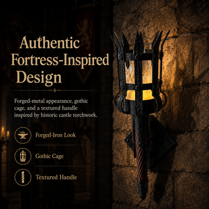 🔥Medieval Torch Wall Sconce: Battery LED Realistic Candle Light with Remote