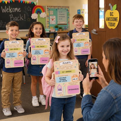 ✏️ Reusable Wooden First & Last Day of School Memory Board
