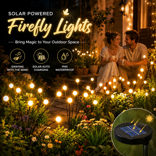 Solar Powered Firefly Swaying Garden Lights