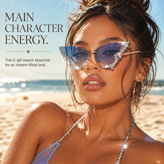 GlowButterfly™ Rimless Rhinestone Sunglasses
