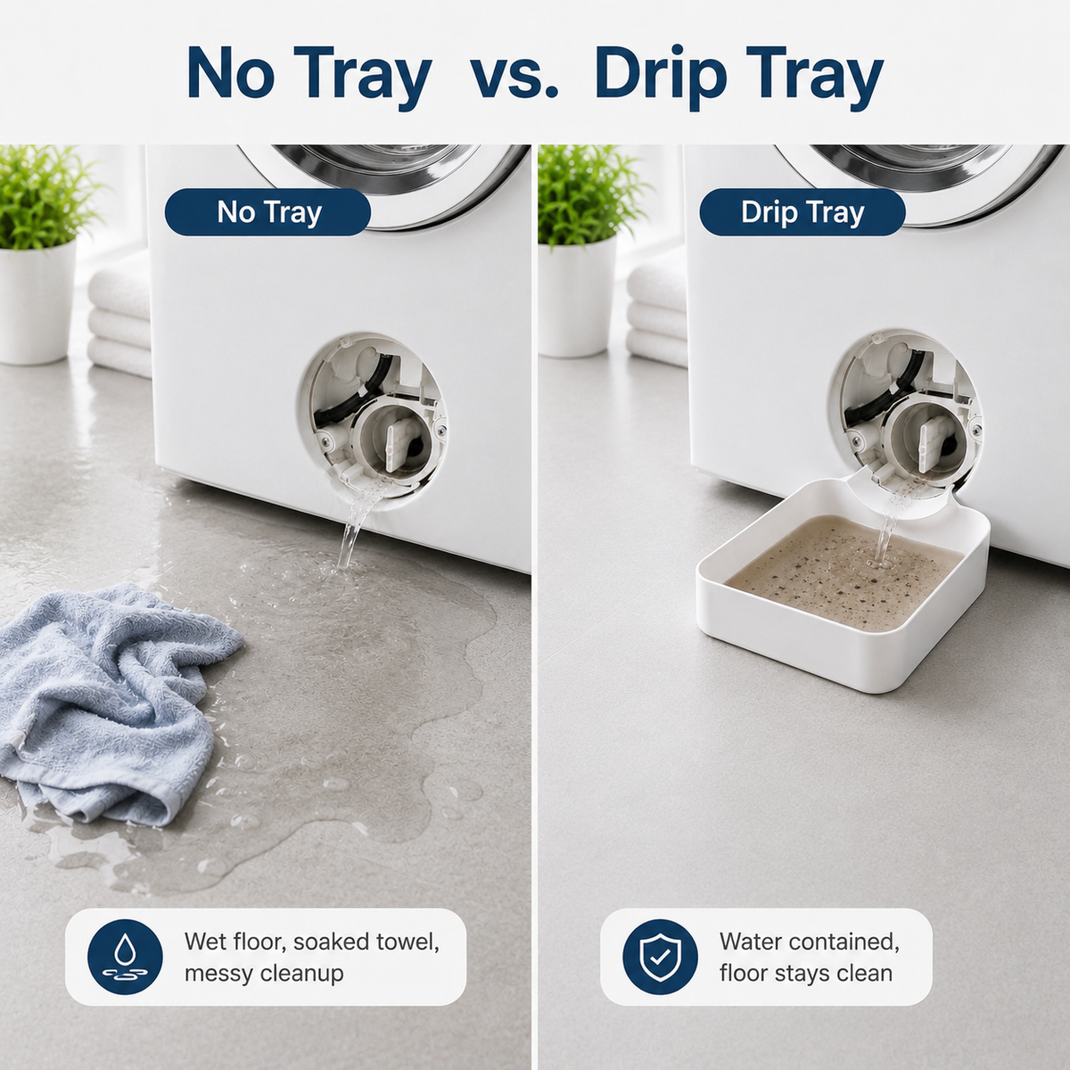 Washing Machine Drain Funnel and Drip Tray