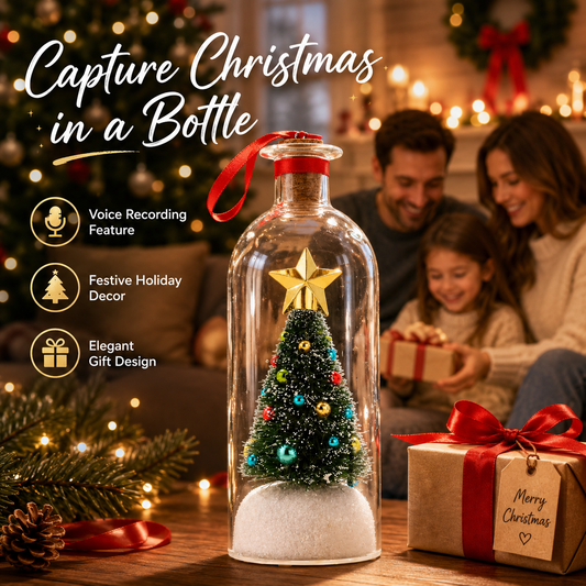 Recordable Christmas Tree Message in a Bottle