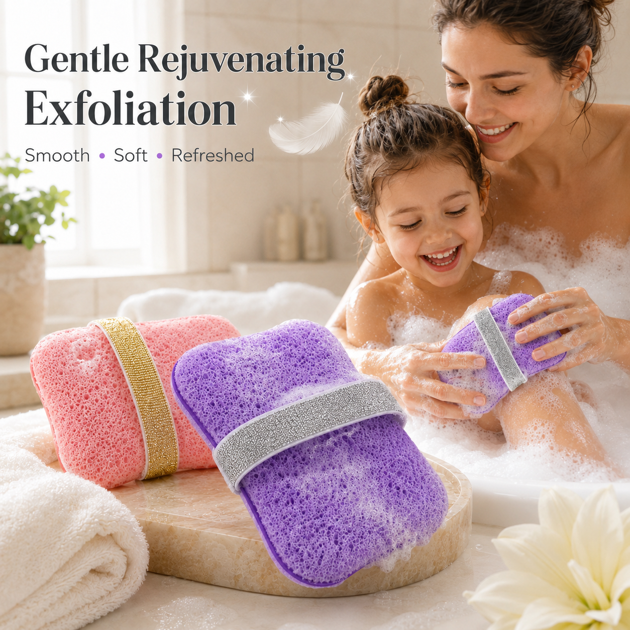 Exfoliating Sponge Soap Saver Pouch