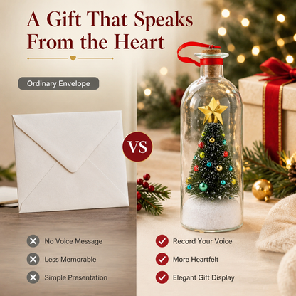 Recordable Christmas Tree Message in a Bottle