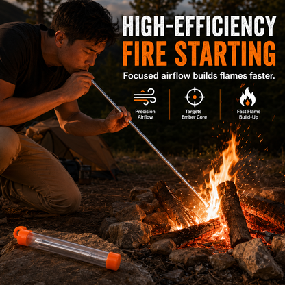 Telescopic Stainless Steel Blow Fire Tubev