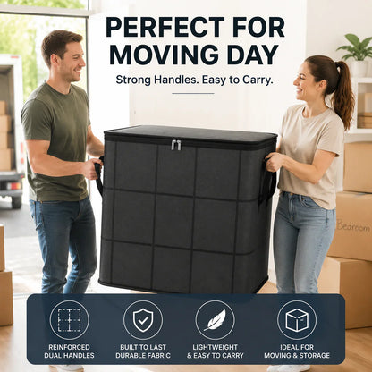 🏠 Foldable Fabric Storage Bag (140L Container)✨
