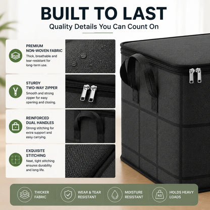 🏠 Foldable Fabric Storage Bag (140L Container)✨