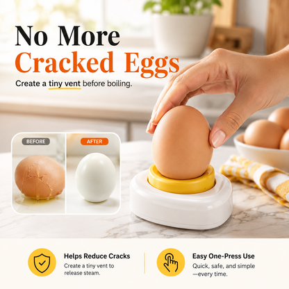 Egg Piercer – One-Press Stainless Steel Egg Pricker for Perfect Hard-Boiled Eggs