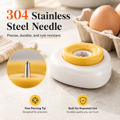 Egg Piercer – One-Press Stainless Steel Egg Pricker for Perfect Hard-Boiled Eggs