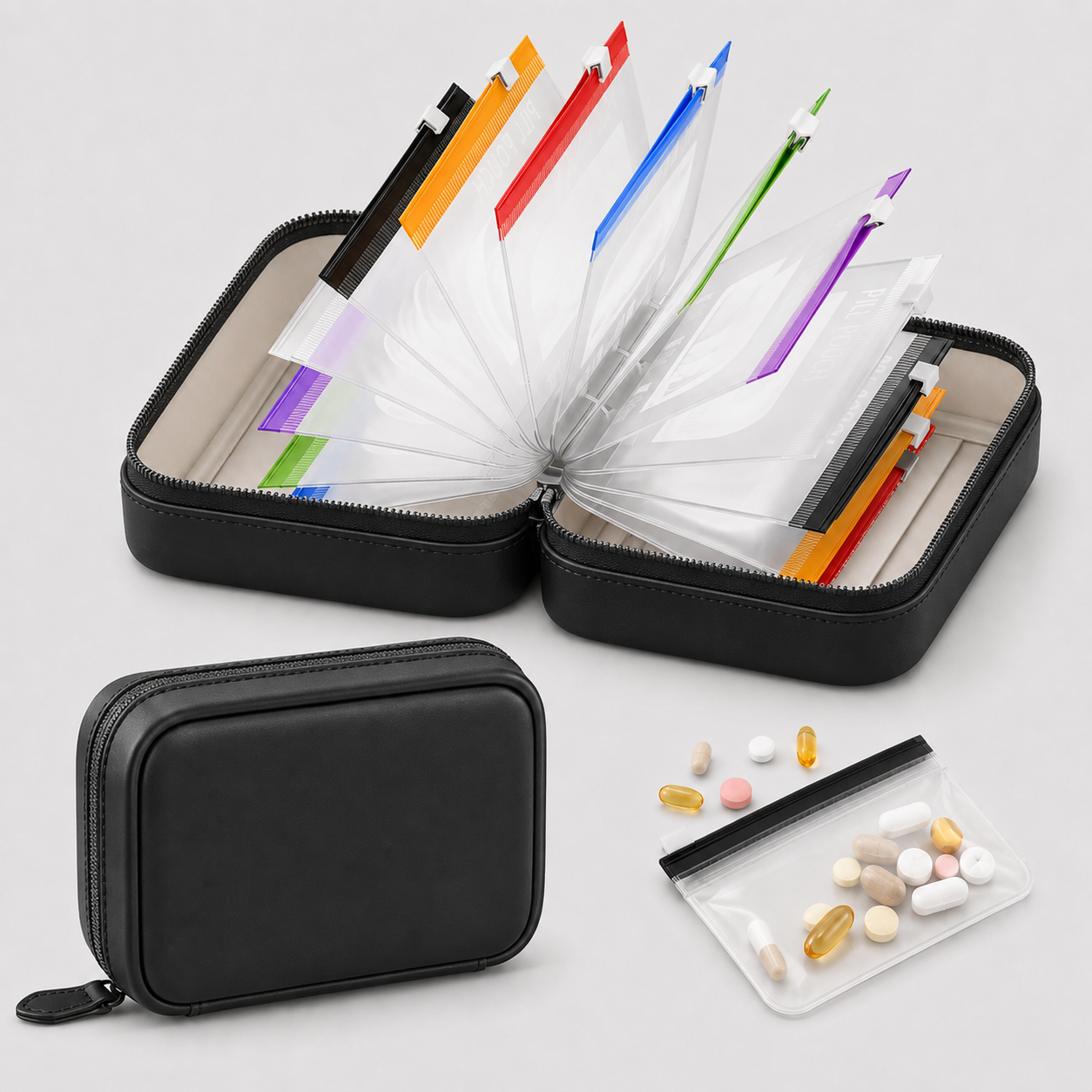 7-Day AM/PM Pill Organizer with Travel Case | 14 Pouches