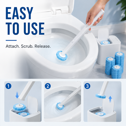 Disposable Toilet Cleaning System with 6 Refill Heads