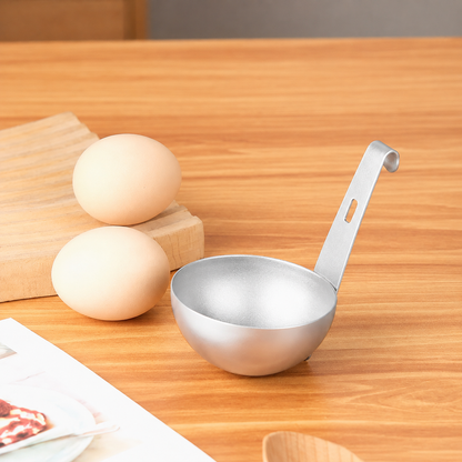 🍳 Stainless Steel Egg Poacher Cup – Hanging Pan Egg Cooker for Perfect Round Eggs